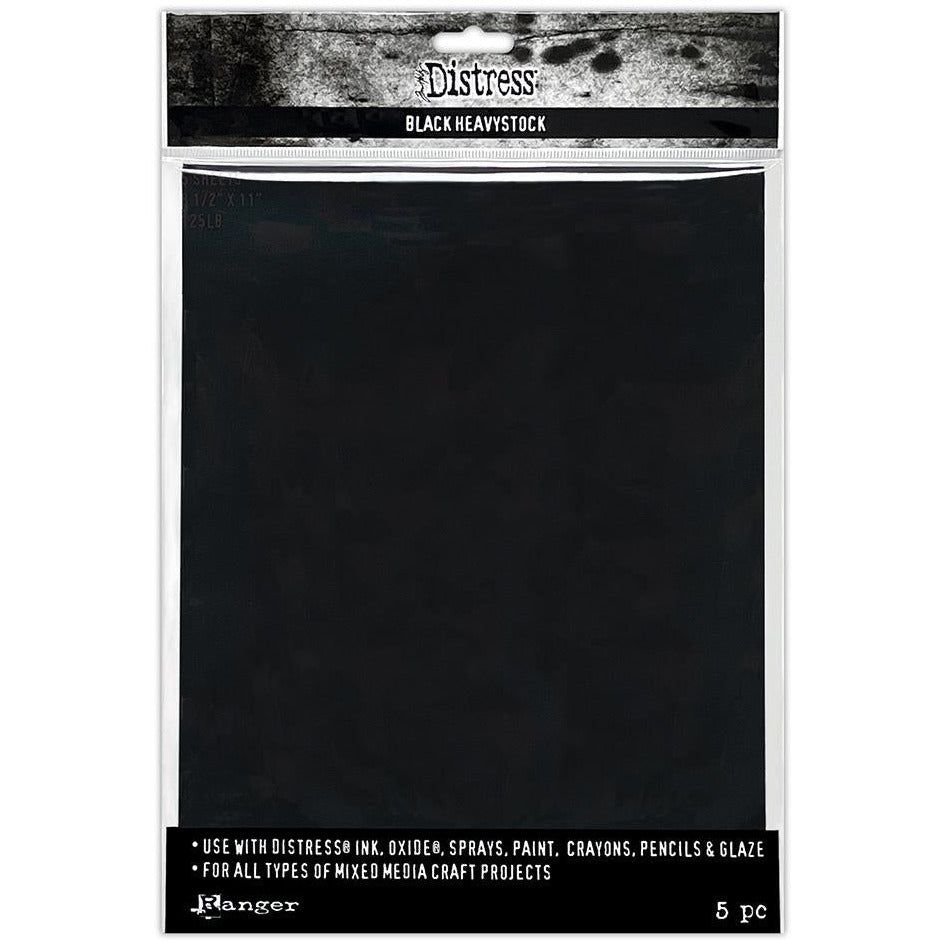 Tim Holtz Distress Black Heavystock 5/Pkg - Honey Bee Stamps