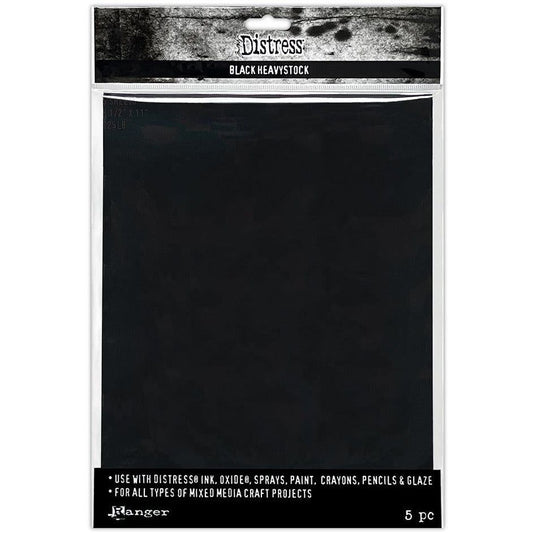 Tim Holtz Distress Black Heavystock 5/Pkg - Honey Bee Stamps