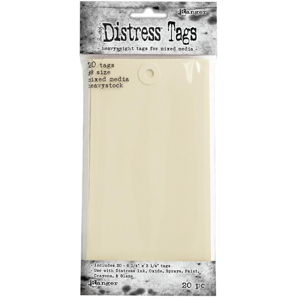 Tim Holtz Distress Heavystock Blank Gift Tags 8 20/Pkg - Honey Bee Stamps