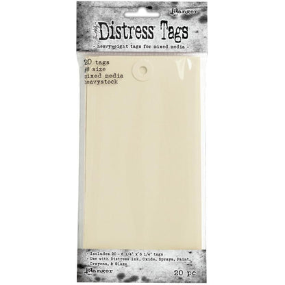 Tim Holtz Distress Heavystock Blank Gift Tags 8 20/Pkg - Honey Bee Stamps