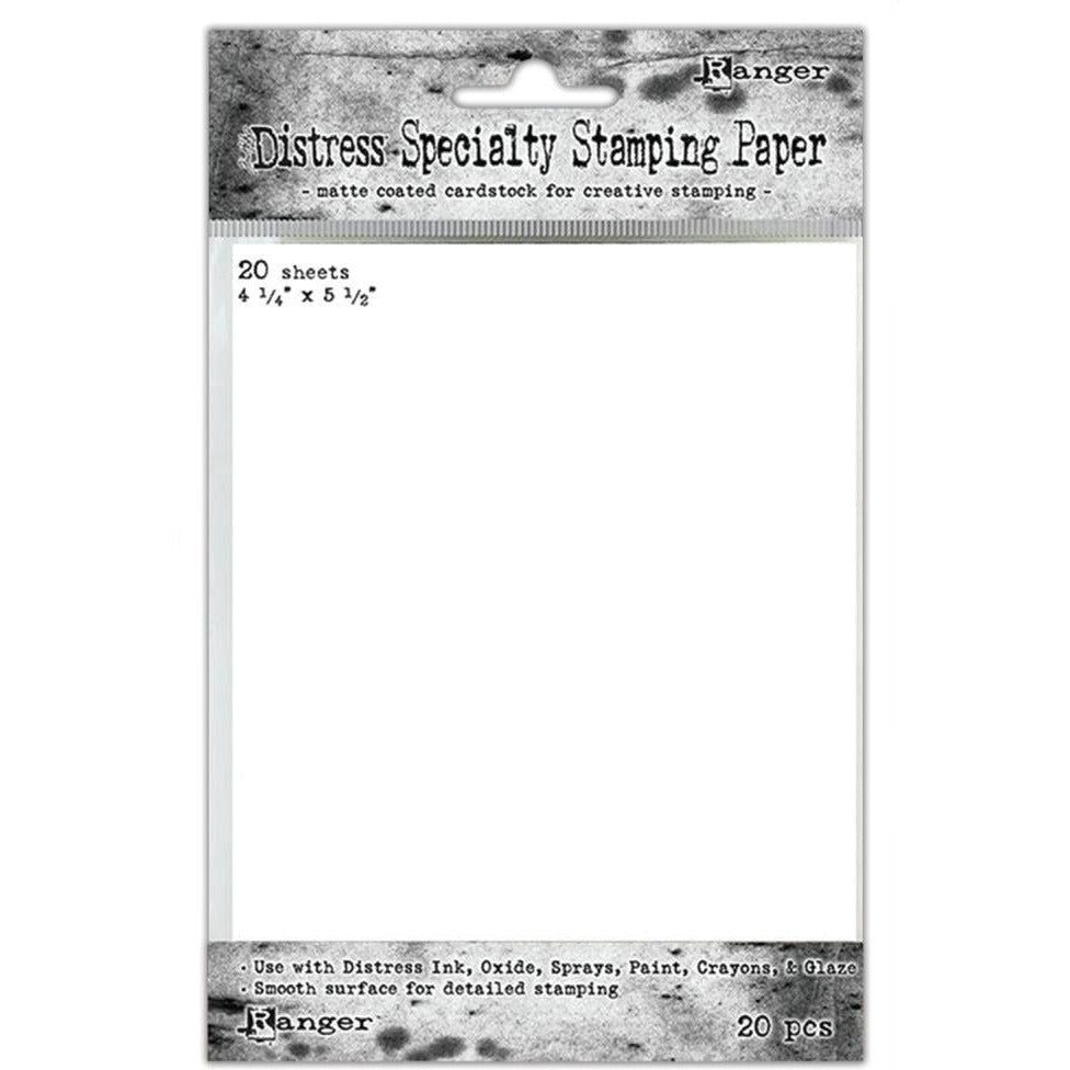 Tim Holtz Distress Specialty Stamping Paper 20/Pkg A2 Sized 4.25" X 5.5" Sheets - Honey Bee Stamps