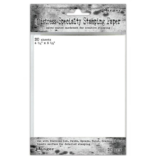 Tim Holtz Distress Specialty Stamping Paper 20/Pkg A2 Sized 4.25" X 5.5" Sheets - Honey Bee Stamps