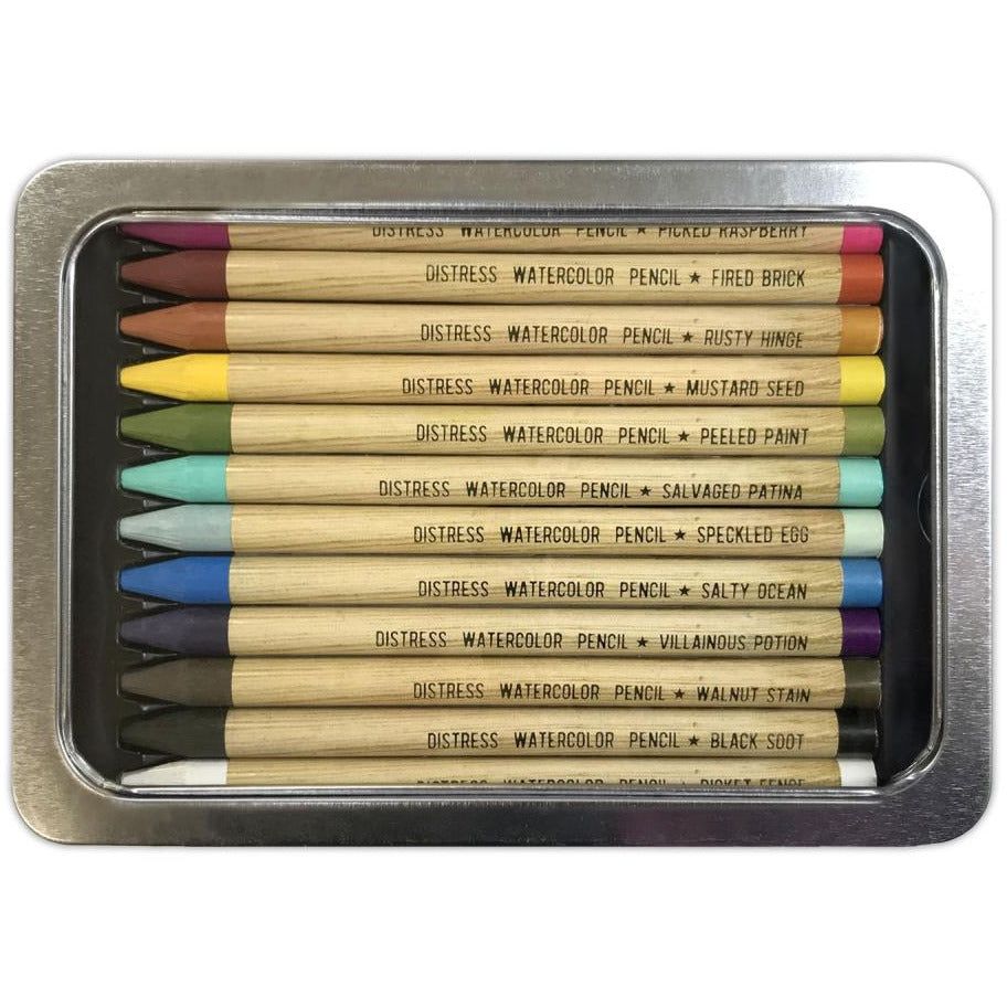 Tim Holtz Distress Watercolor Pencils SET 1 - 12/Pkg - Honey Bee Stamps