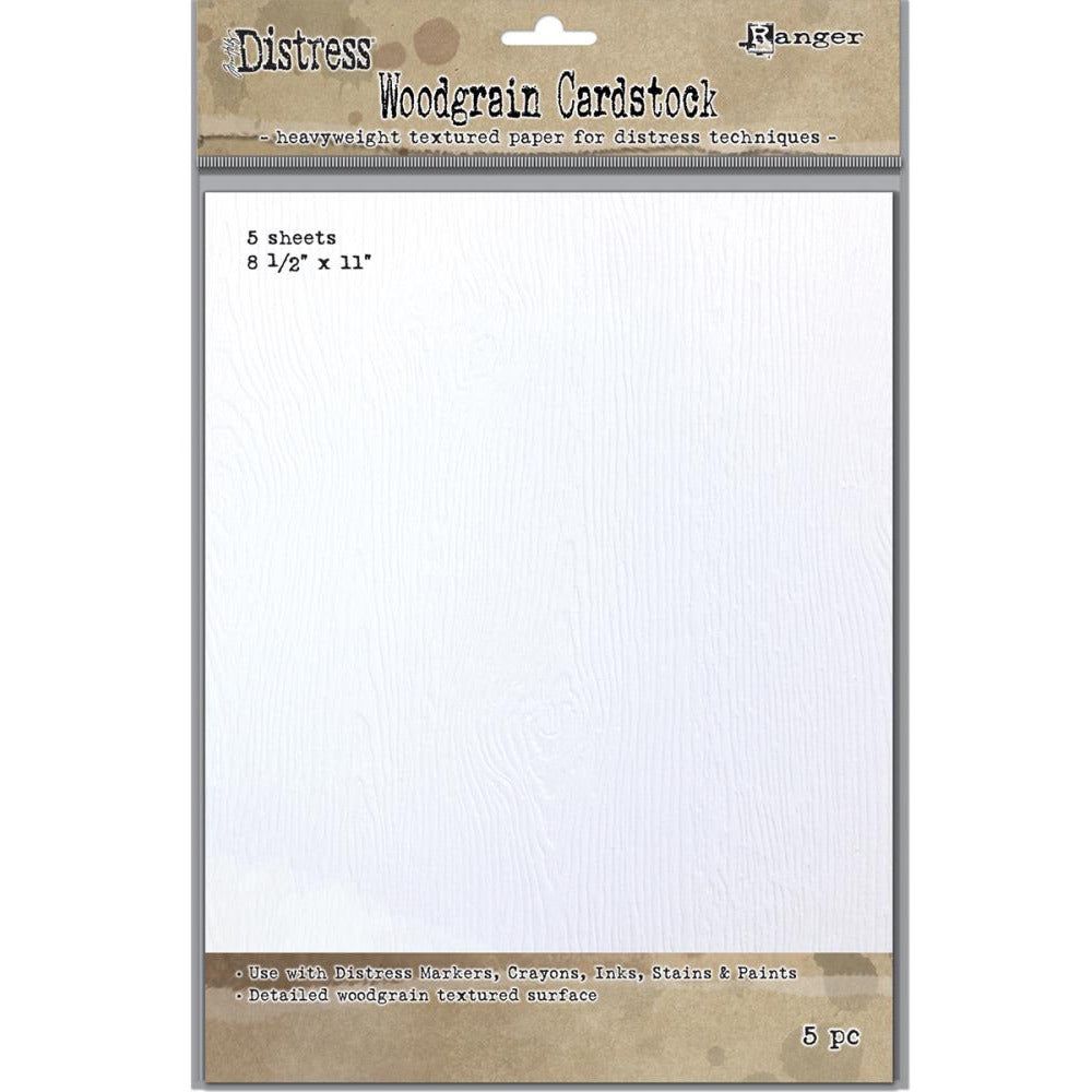 Tim Holtz Distress Woodgrain Paper - 5 Sheets 8.5x11" - Honey Bee Stamps