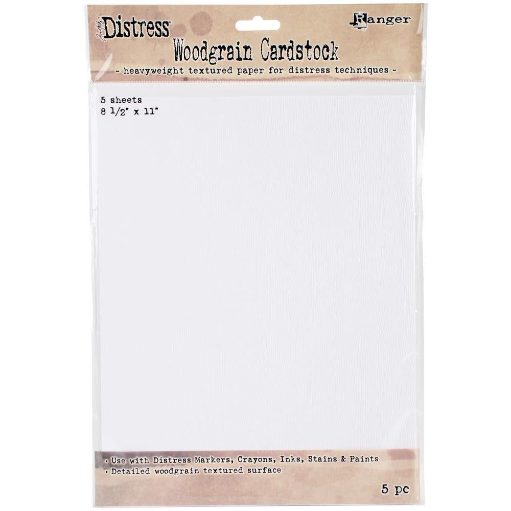 Tim Holtz Distress Woodgrain Paper - 5 Sheets 8.5x11" - Honey Bee Stamps