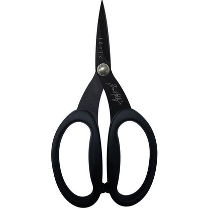Tim Holtz Non - Stick Titanium Micro Serrated Kushgrip Snip Scissors 7" - Non - Stick with Cap - Honey Bee Stamps