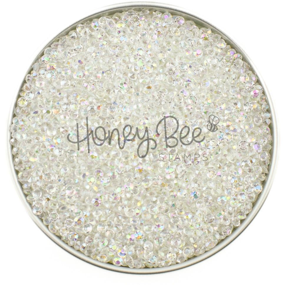 Tiny Diamonds - 2.3mm Crystal AB Rhinestones in Resealable Bag - Honey Bee Stamps