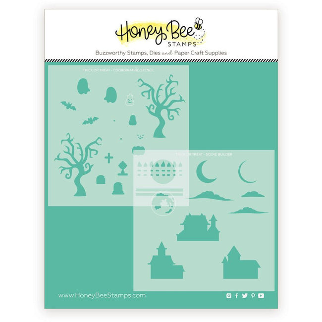 Trick Or Treat - Set of 2 Stencils - Honey Bee Stamps