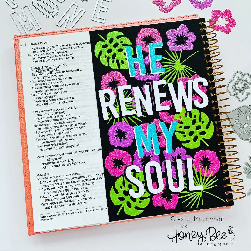 Tropical Bouquets - Honey Cuts - Stand - Alone Dies - Honey Bee Stamps