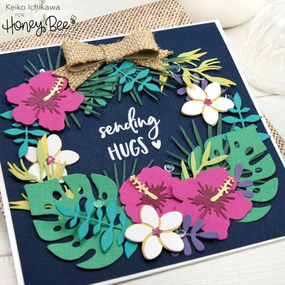 Tropical Bouquets - Honey Cuts - Stand - Alone Dies - Honey Bee Stamps