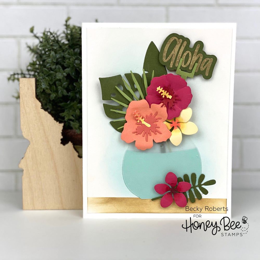 Tropical Bouquets - Honey Cuts - Stand - Alone Dies - Honey Bee Stamps