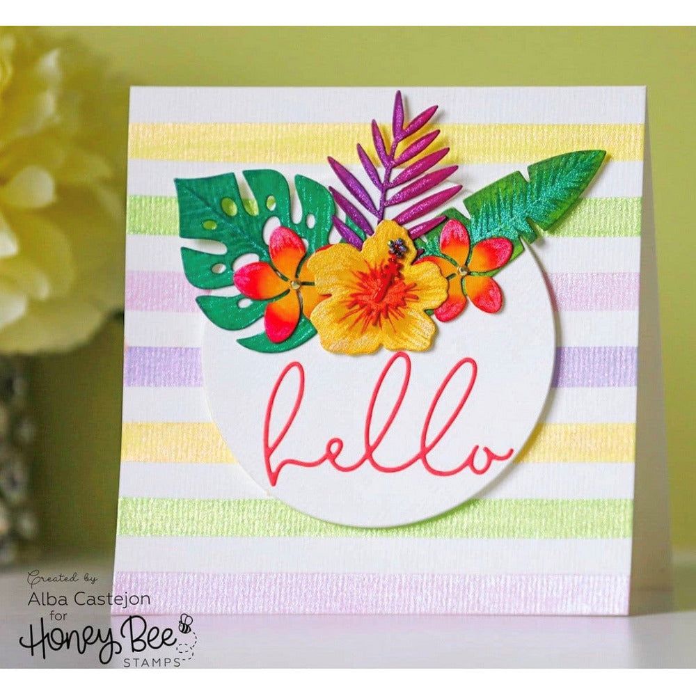 Tropical Bouquets - Honey Cuts - Stand - Alone Dies - Honey Bee Stamps