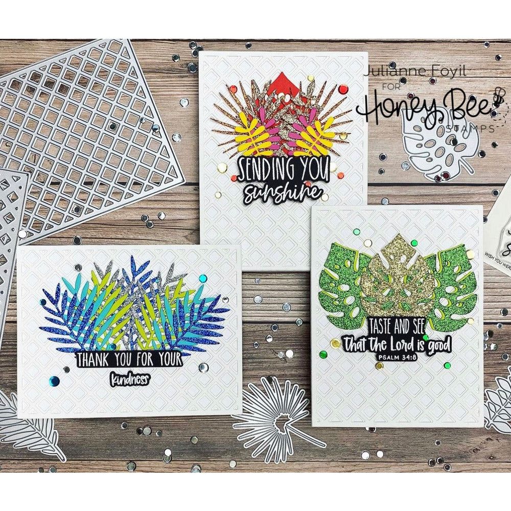 Tropical Bouquets - Honey Cuts - Stand - Alone Dies - Honey Bee Stamps