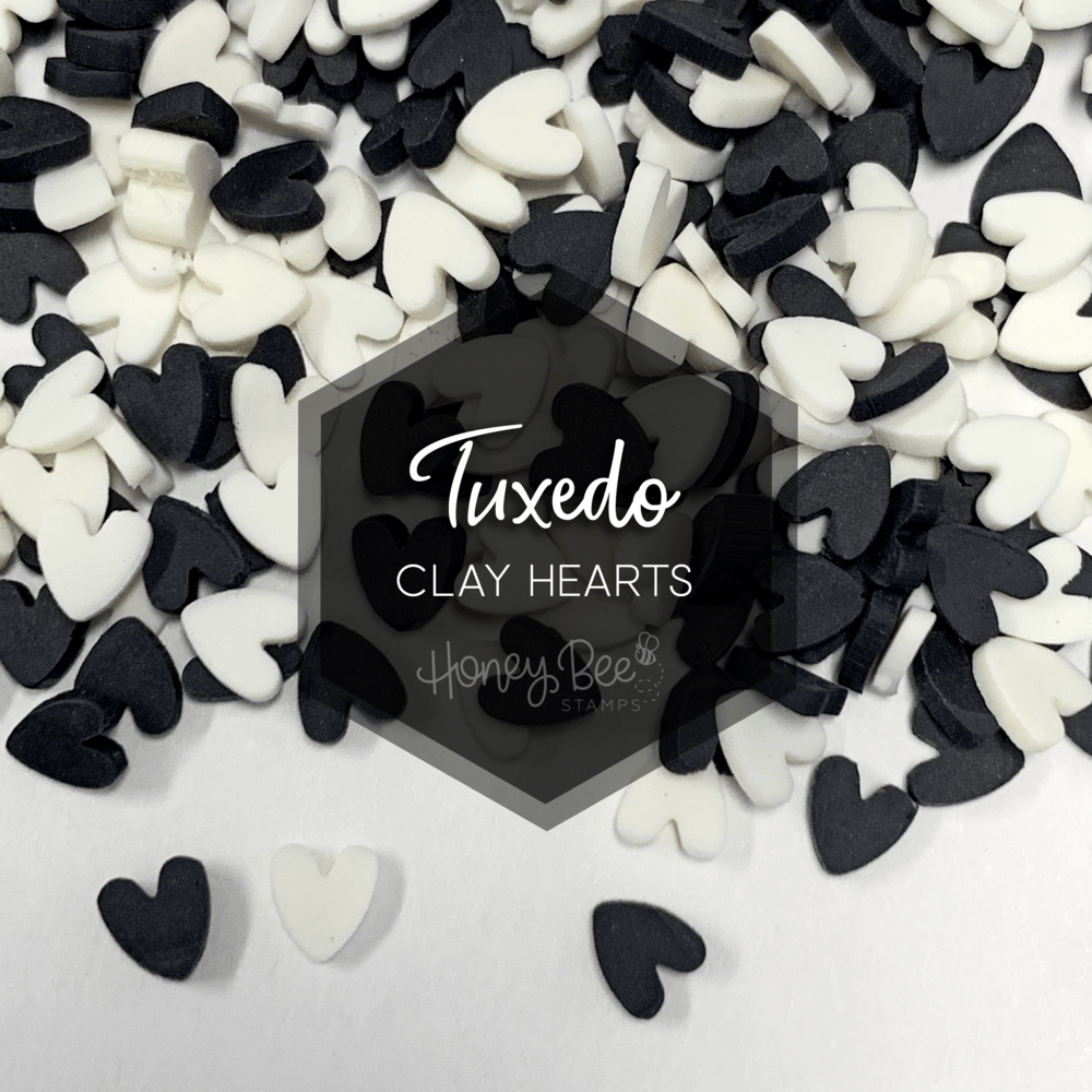 Tuxedo - Clay Hearts - Clearance - Honey Bee Stamps