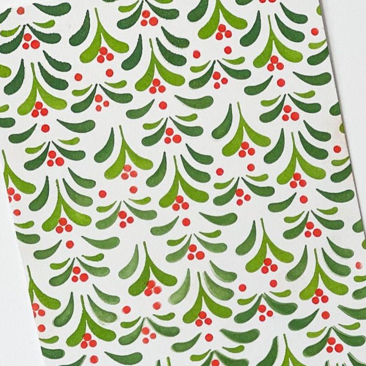 Under The Mistletoe - Set of 3 - 6"x6" Background Stencils - Honey Bee Stamps