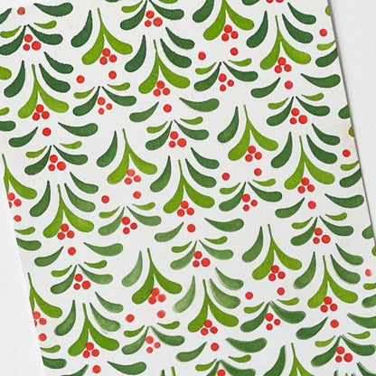 Under The Mistletoe - Set of 3 - 6"x6" Background Stencils - Honey Bee Stamps