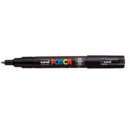 Uni Posca - PC - 1M - Black Extra - Fine Bullet Tip Acrylic Paint Pen - Honey Bee Stamps