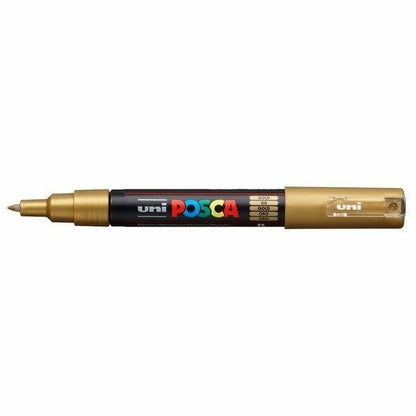 Uni Posca - PC - 1M - Gold Extra - Fine Bullet Tip Acrylic Paint Pen - Honey Bee Stamps