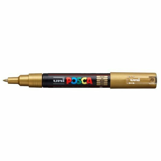 Uni Posca - PC - 1M - Gold Extra - Fine Bullet Tip Acrylic Paint Pen - Honey Bee Stamps