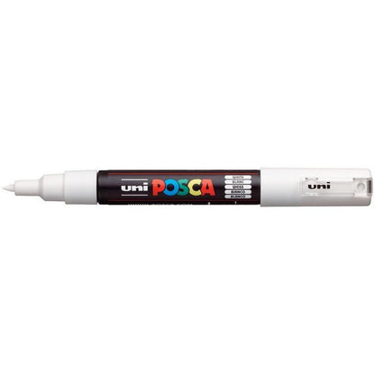 Uni Posca - PC - 1M - White Extra - Fine Bullet Tip Acrylic Paint Pen - Honey Bee Stamps