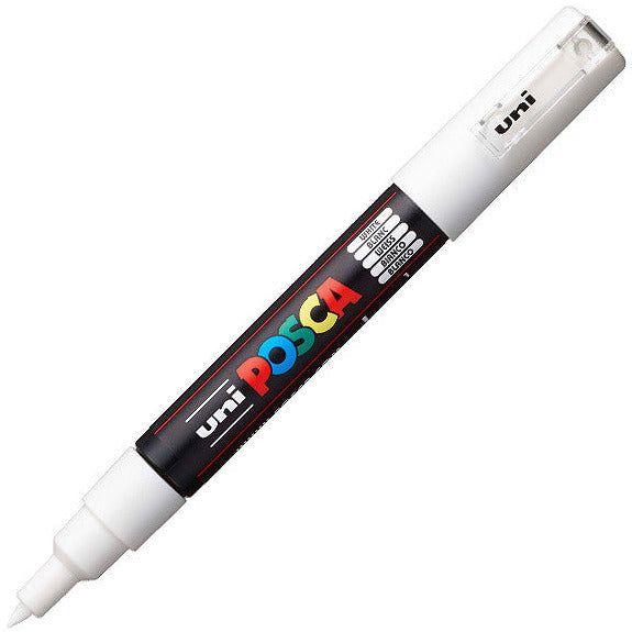 Uni Posca - PC - 1M - White Extra - Fine Bullet Tip Acrylic Paint Pen - Honey Bee Stamps