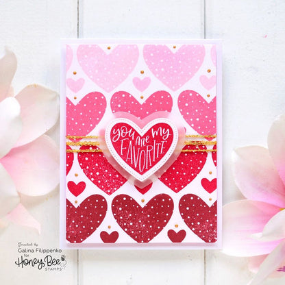 Valentine Patterns - 4x4 Stamp Set - Honey Bee Stamps