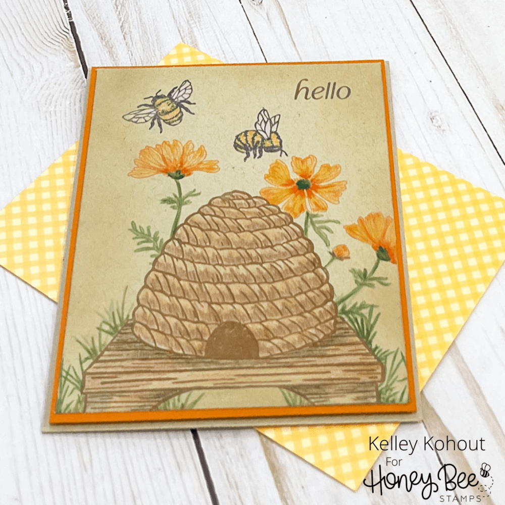 Vintage Hive - 4x6 Photopolymer Stamp Set - Honey Bee Stamps