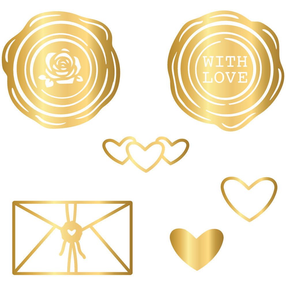 Wax Seals: Love - Hot Foil Plate - Retiring - Honey Bee Stamps