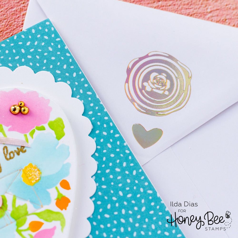 Wax Seals: Love - Hot Foil Plate - Retiring - Honey Bee Stamps