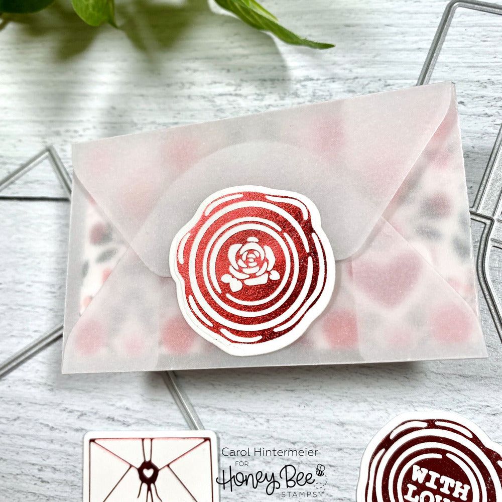 Wax Seals: Love - Hot Foil Plate - Retiring - Honey Bee Stamps