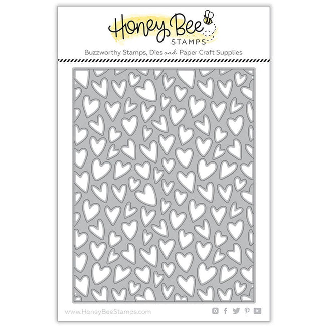 Whimsical Hearts A2 Cover Plate - Honey Cuts - Honey Bee Stamps