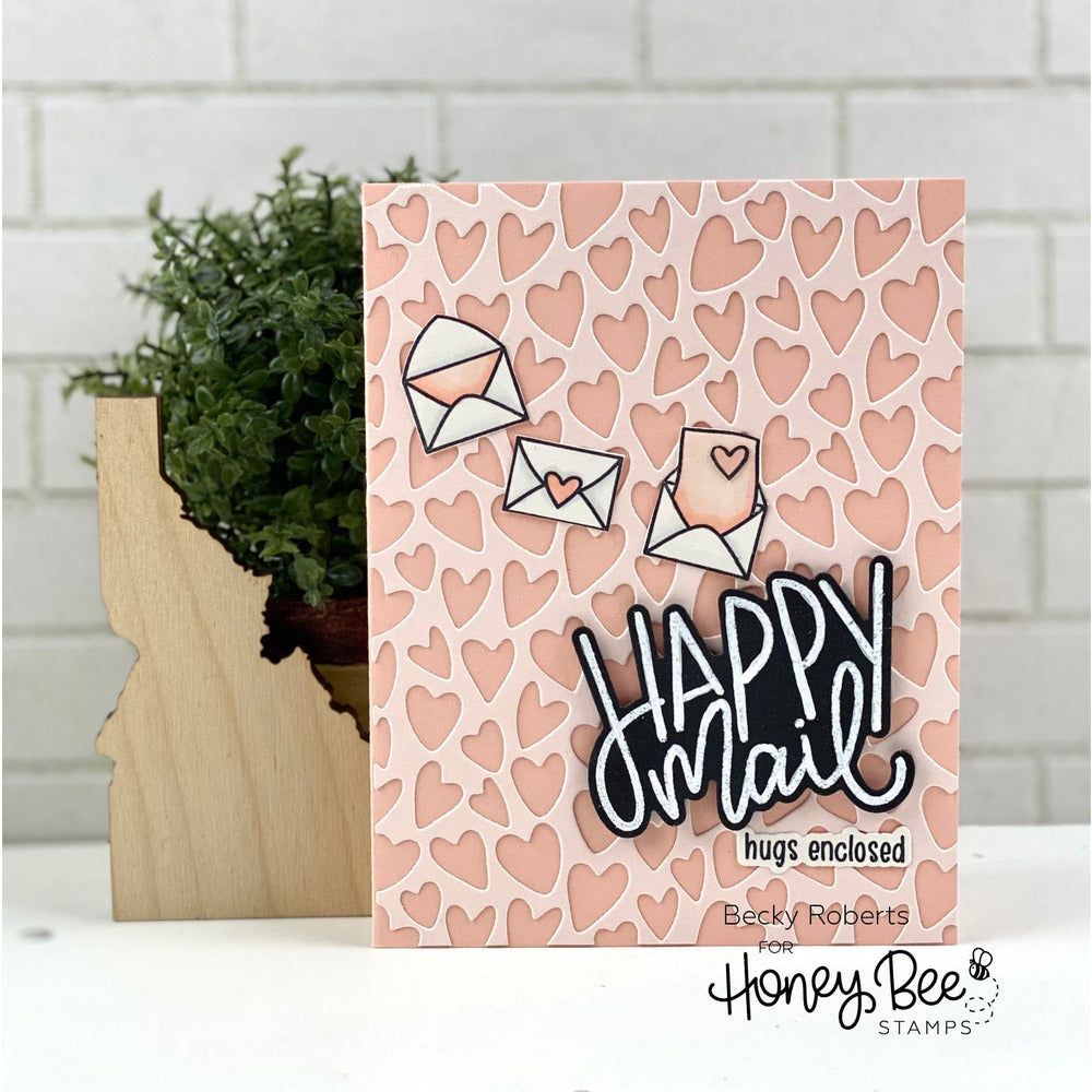 Whimsical Hearts A2 Cover Plate - Honey Cuts - Honey Bee Stamps