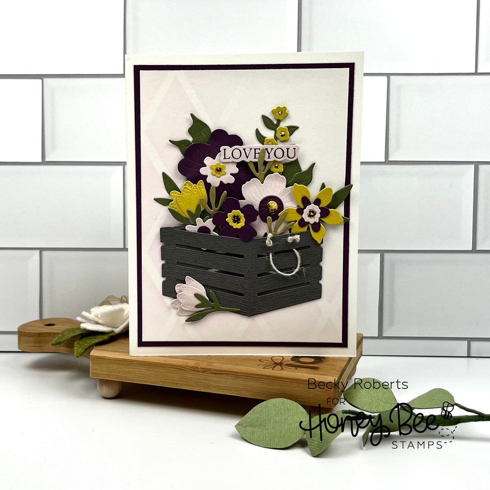 Whimsical Spring Flowers - Honey Cuts - Stand - Alone Dies - Honey Bee Stamps