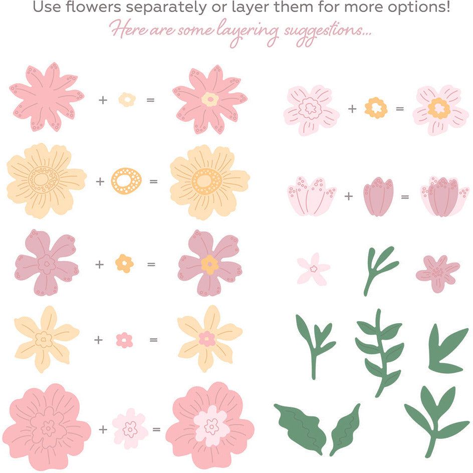 Whimsical Spring Flowers - Honey Cuts - Stand - Alone Dies - Honey Bee Stamps