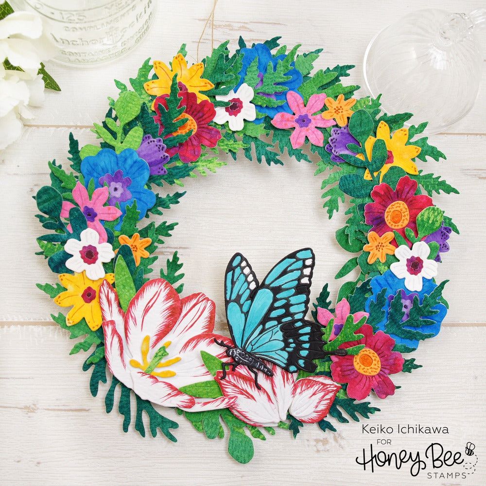 Whimsical Spring Flowers - Honey Cuts - Stand - Alone Dies - Honey Bee Stamps
