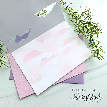 Whispy Clouds - Background Stencil - Honey Bee Stamps