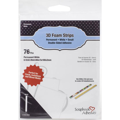 White 3D Foam Strips 76/Pkg - Honey Bee Stamps