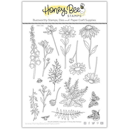 Wildflowers - 6x8 Photopolymer Stamp Set - Retiring - Honey Bee Stamps