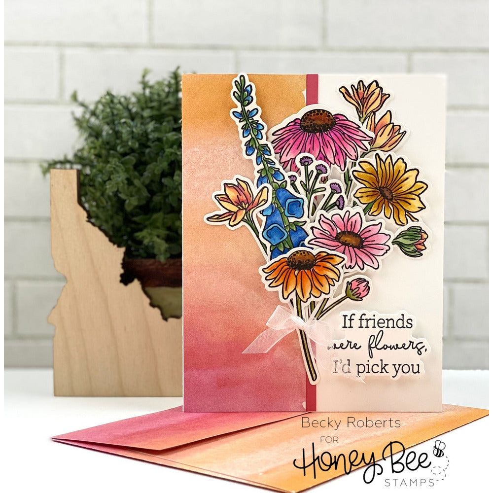 Wildflowers - 6x8 Stamp Set - Honey Bee Stamps