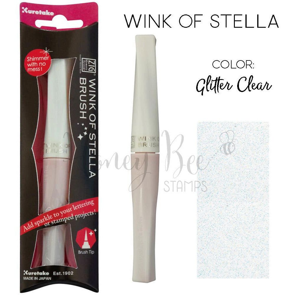 Wink Of Stella Brush Tip Pen - Glitter Clear - Honey Bee Stamps