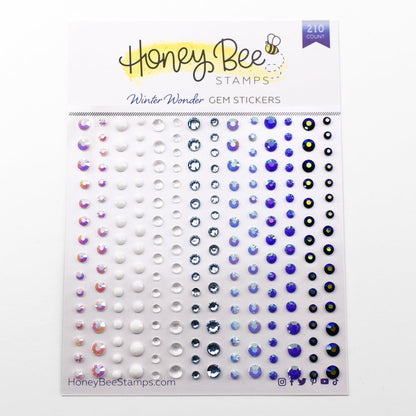 Winter Wonder Gem Stickers - 210 Count - Honey Bee Stamps