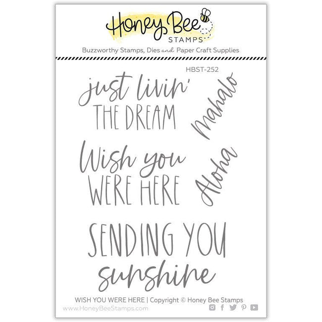 Wish You Were Here - 3x4 Stamp Set - Honey Bee Stamps