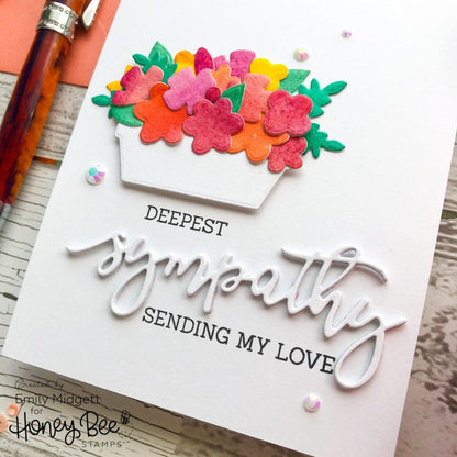 With Sympathy - 4x8 Photopolymer Stamp Set - Honey Bee Stamps