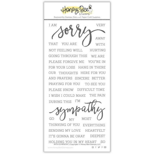 With Sympathy - 4x8 Photopolymer Stamp Set - Honey Bee Stamps