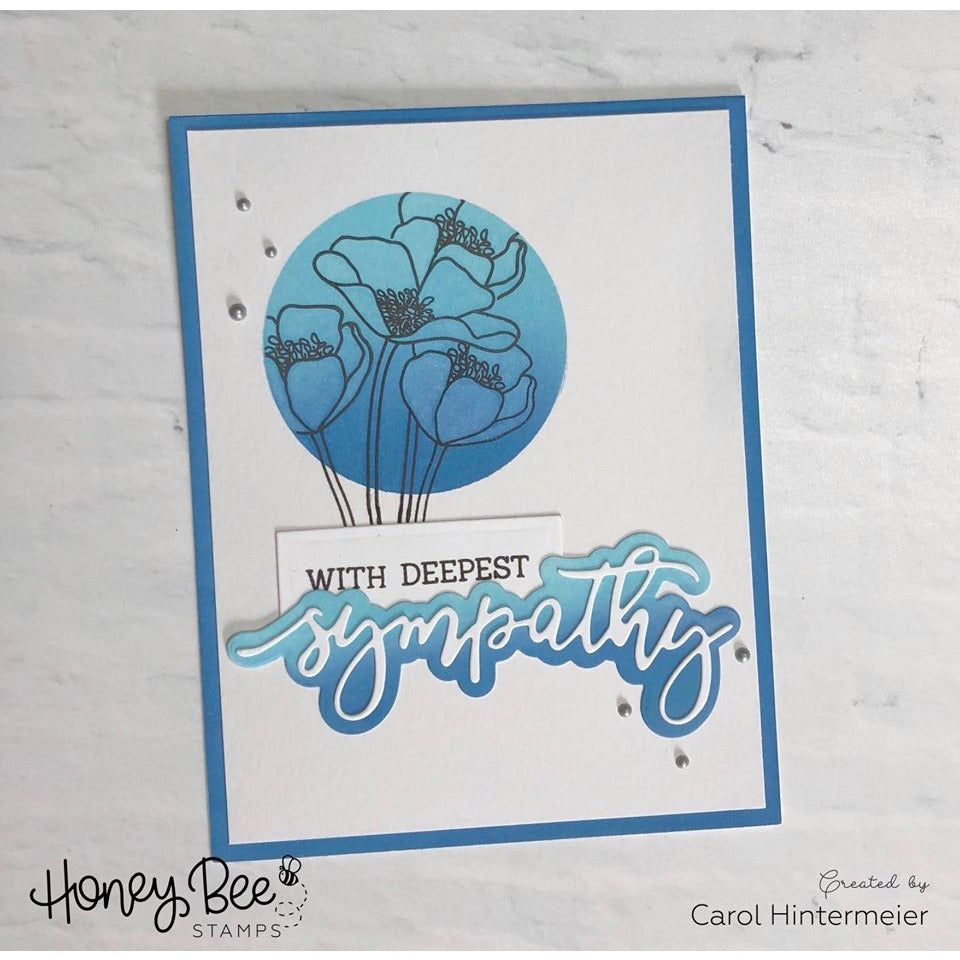 With Sympathy - 4x8 Photopolymer Stamp Set - Honey Bee Stamps