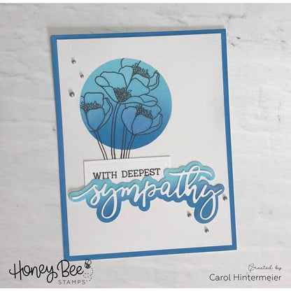 With Sympathy - 4x8 Photopolymer Stamp Set - Honey Bee Stamps