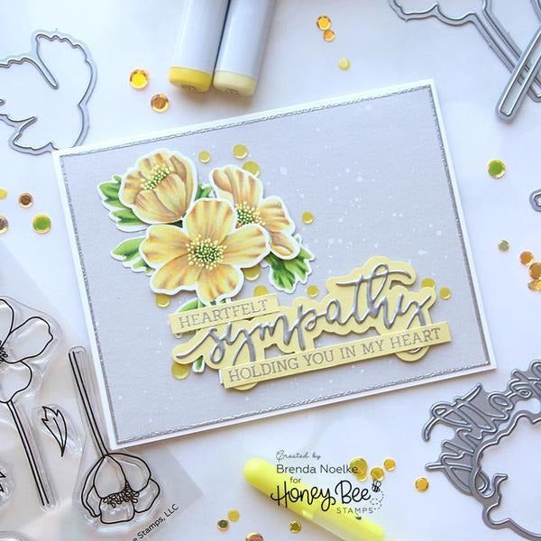 With Sympathy - 4x8 Stamp Set - Honey Bee Stamps