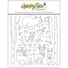 Woodland Winter Animals - 6x6 Stamp Set - Honey Bee Stamps