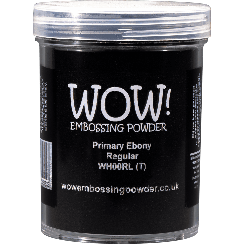 WOW! Embossing Powder Large Jar - Primary Ebony - Honey Bee Stamps