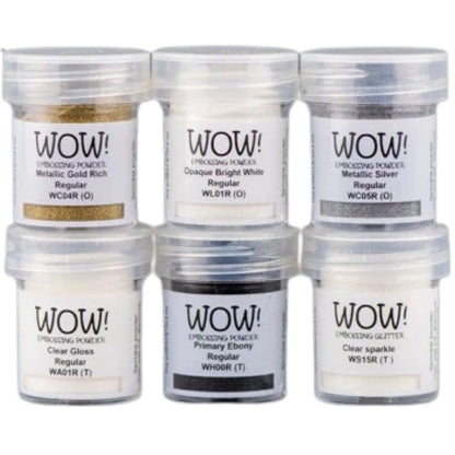 WOW! Embossing Powder Starter Kit - Set of 6 Embossing Powders - Honey Bee Stamps